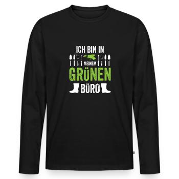 Retro Gärtner Garten Gärtner Hobbygärtner - Männer Premium Bio Langarmshirt - Schwarz - Vorne - Nico (187cm)