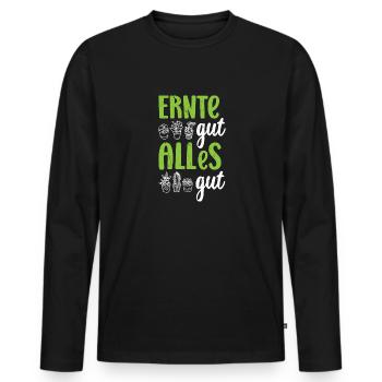 Garten Hobbygärtner Gärtner Gärtnerin Gartenarbeit - Männer Premium Bio Langarmshirt - Schwarz - Vorne - Nico (187cm)