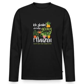 Garten Hobbygärtner Gärtner Gärtnerin Gartenarbeit - Männer Premium Bio Langarmshirt - Schwarz - Vorne - Nico (187cm)