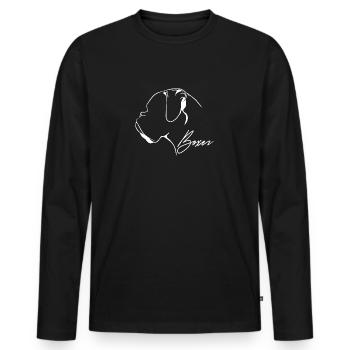 Allemand BOXER Profil Chiens WILSIGNS Chien IGP - T-shirt manches longues Premium bio Homme - noir - Devant - Nico (187cm)