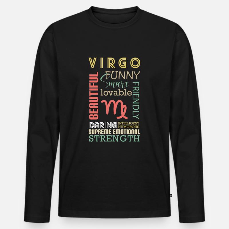 Horoskop Element Planet - Männer Premium Bio Langarmshirt - Schwarz