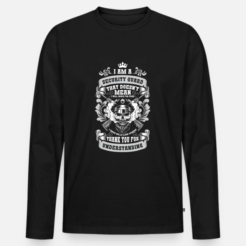 Security Service Security Service - Men's Premium Organic Long Sleeve Shirt - black