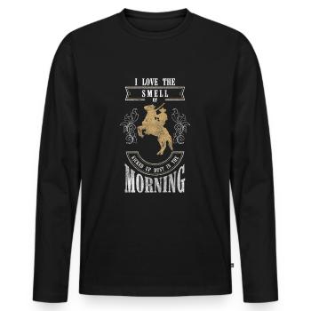 Costume de cow-boy - T-shirt manches longues Premium bio Homme - noir - Devant - Nico (187cm)