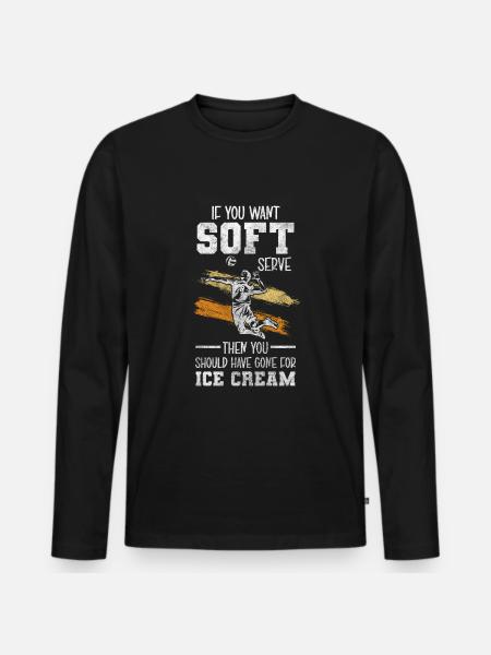 Volleyball Player Team Beach - Men's Premium Organic Long Sleeve Shirt - black