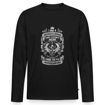 Ordonnance de sécurité de l’agent de sécurité - T-shirt manches longues Premium bio Homme - noir - Devant - Nico (187cm)