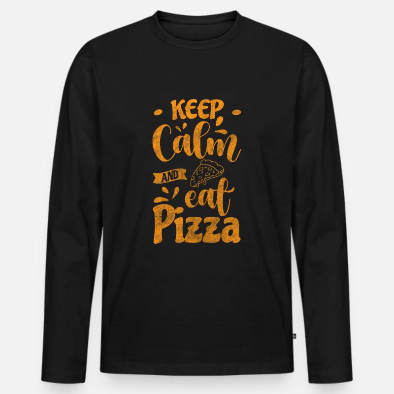 Pizza Pizzaofen Pizzabäcker Köstlich - Männer Premium Bio Langarmshirt - Schwarz