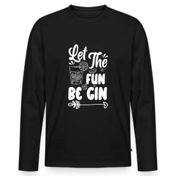Alcohol Drink Drinker Liquor - Men's Premium Organic Long Sleeve Shirt - black - Front - Nico (187cm)