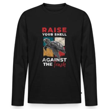 Bassins d’eau Nature Animaux Biodiversité - T-shirt manches longues Premium bio Homme - noir - Devant - Nico (187cm)