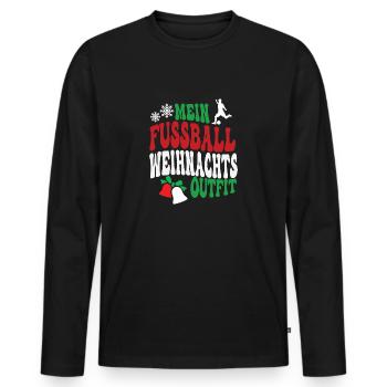 Fussball Weihnachtsgeschenk Fussballer Weihnachten - Männer Premium Bio Langarmshirt - Schwarz - Vorne - Nico (187cm)