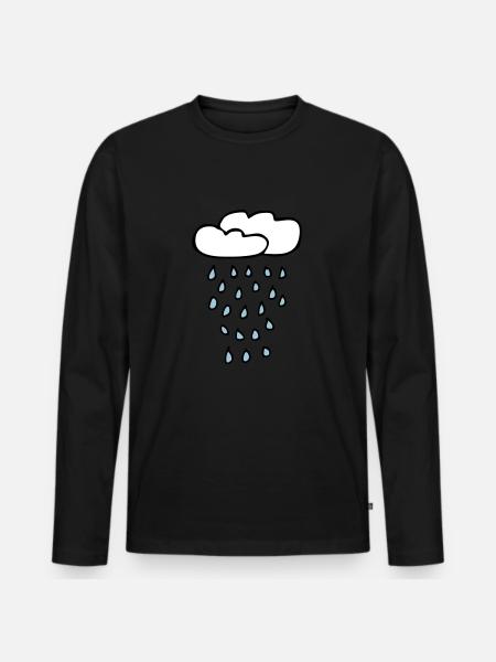 Cloud of rain - Men's Premium Organic Long Sleeve Shirt - black