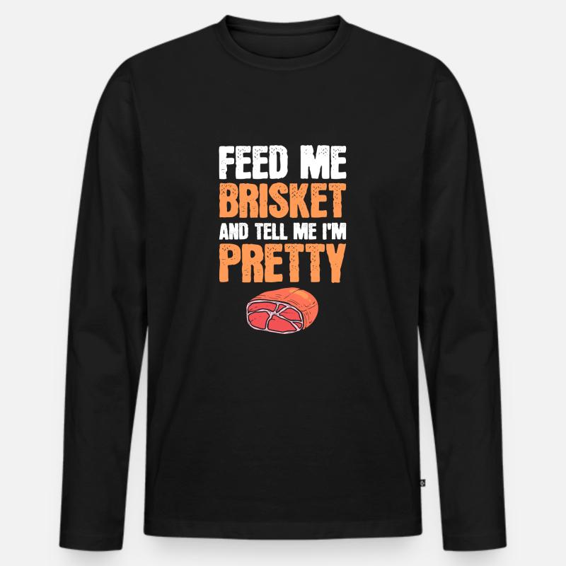 BBQ - Männer Premium Bio Langarmshirt - Schwarz
