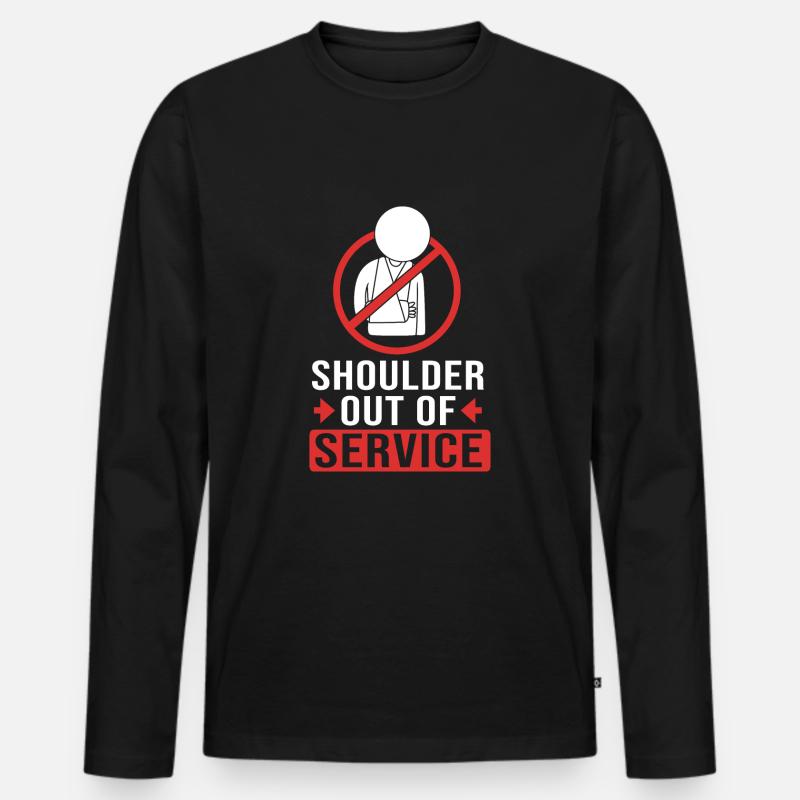 Gebrochener Arm Knochen Knochenbruch - Männer Premium Bio Langarmshirt - Schwarz