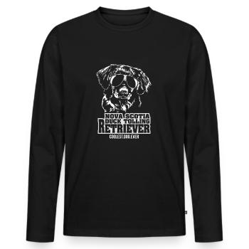 Nouvelle-Écosse bichon frisé le plus cool chien - T-shirt manches longues Premium bio Homme - noir - Devant - Nico (187cm)
