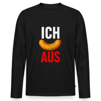 Lustiger Spruch Humor Ich Flip Aus Geschenkidee - Männer Premium Bio Langarmshirt - Schwarz - Vorne - Nico (187cm)