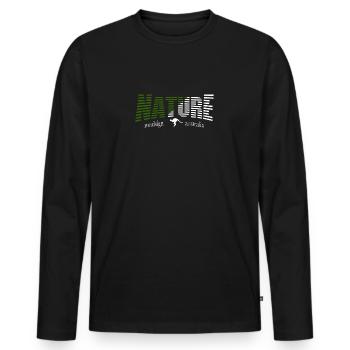 NATURE roadsign australia - Men's Premium Organic Long Sleeve Shirt - black - Front - Nico (187cm)