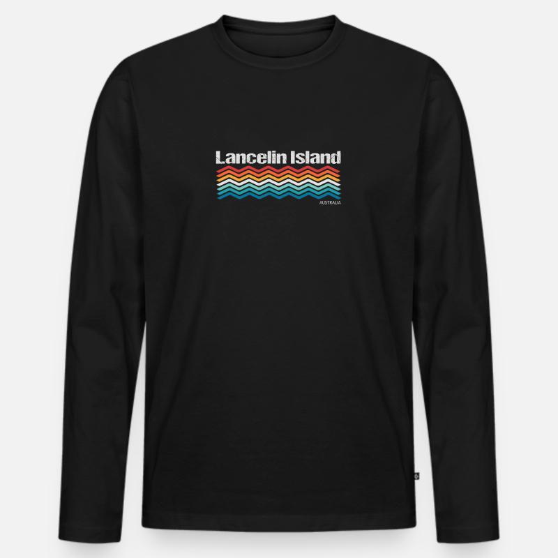 Lancelin Island - Männer Premium Bio Langarmshirt - Schwarz