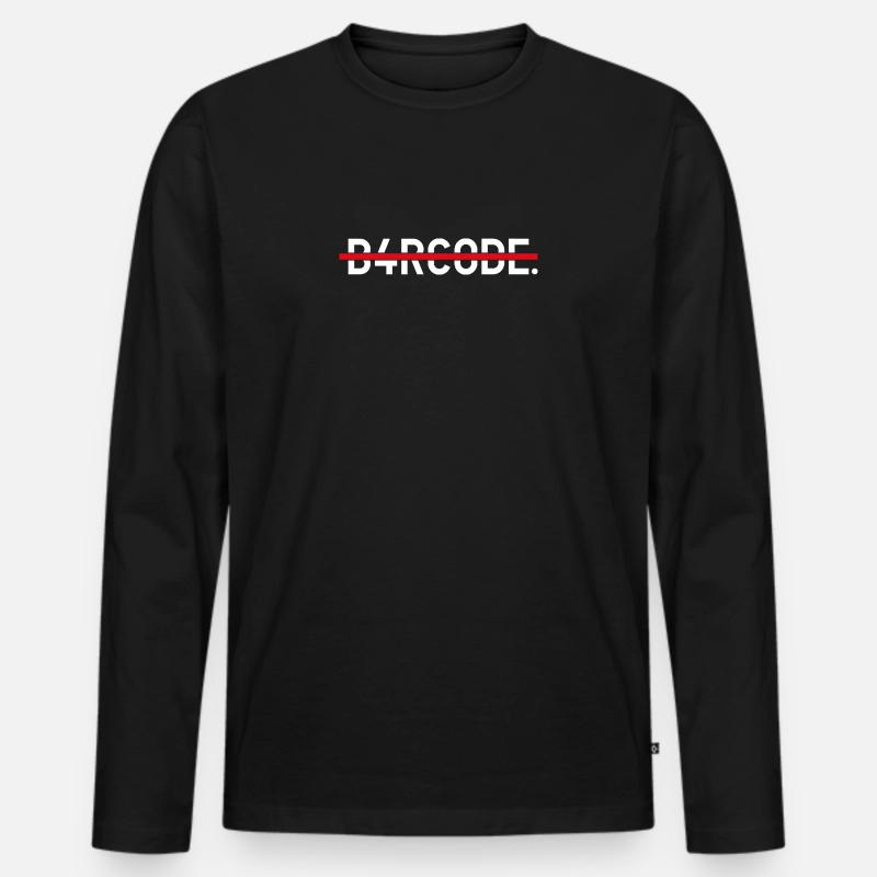 B4RCODE. Strike - Männer Premium Bio Langarmshirt - Schwarz