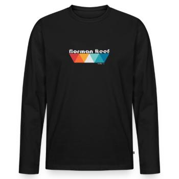 Norman Reef - Men's Premium Organic Long Sleeve Shirt - black - Front - Nico (187cm)