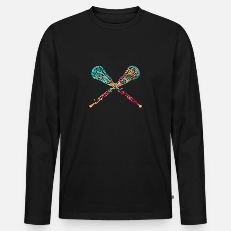 Lacrosse - Männer Premium Bio Langarmshirt - Schwarz