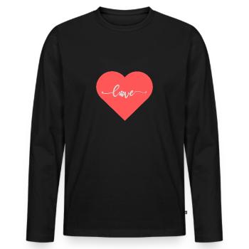 Chien Chiens Chiens - T-shirt manches longues Premium bio Homme - noir - Devant - Nico (187cm)