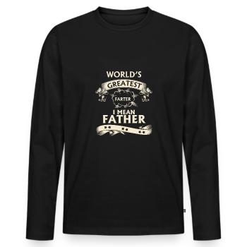 Der größte Falter der Welt - Männer Premium Bio Langarmshirt - Schwarz - Vorne - Nico (187cm)