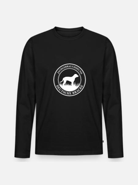 Deutsche Bracke Jagdgebrauchshund Jagdhunde - Männer Premium Bio Langarmshirt - Schwarz