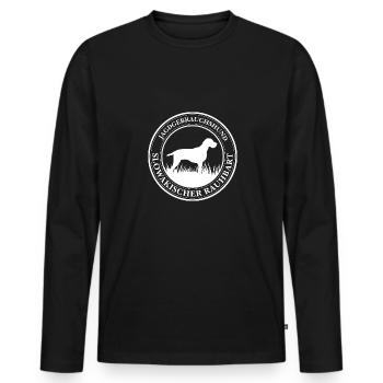Slowakischer Rauhbart Jagdgebrauchshund Wilsigns - Männer Premium Bio Langarmshirt - Schwarz - Vorne - Nico (187cm)
