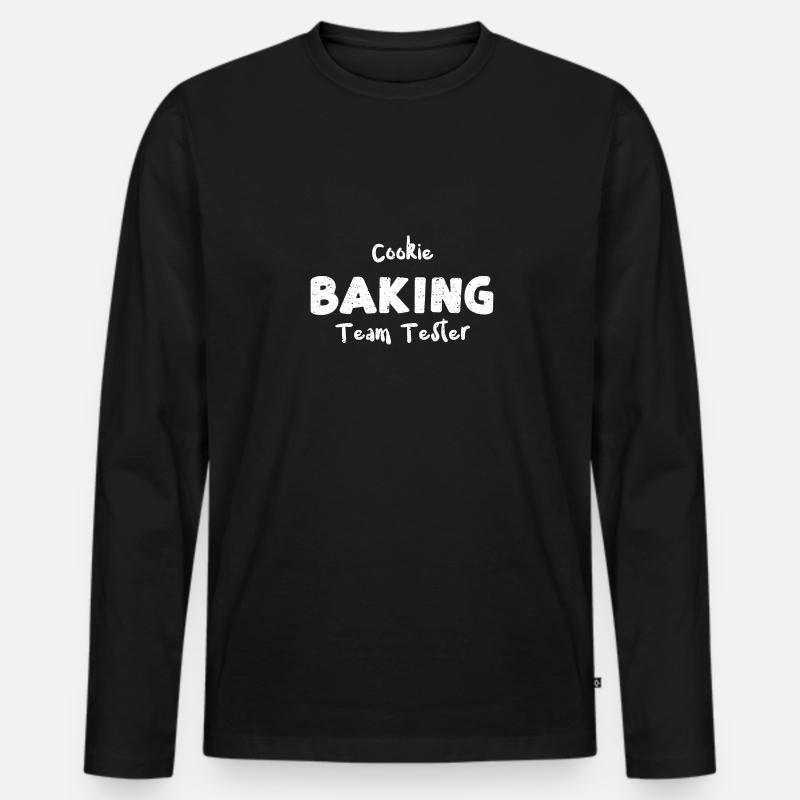 Cookie Baking Team Tester - Baking - Männer Premium Bio Langarmshirt - Schwarz
