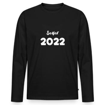 Senior 2022 - Soccer - T-shirt manches longues Premium bio Homme - noir - Devant - Nico (187cm)
