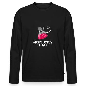 Badminton Badminton, Joueurs de badminton de Crossminton - T-shirt manches longues Premium bio Homme - noir - Devant - Nico (187cm)
