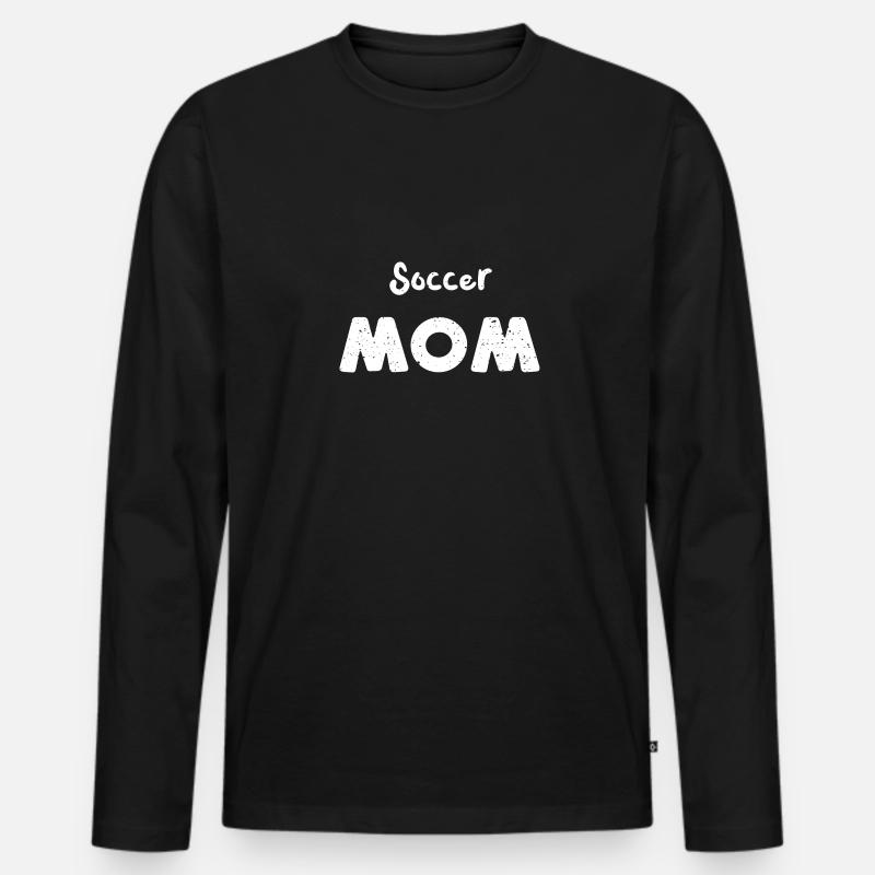 Soccer Mom - Soccer - Männer Premium Bio Langarmshirt - Schwarz