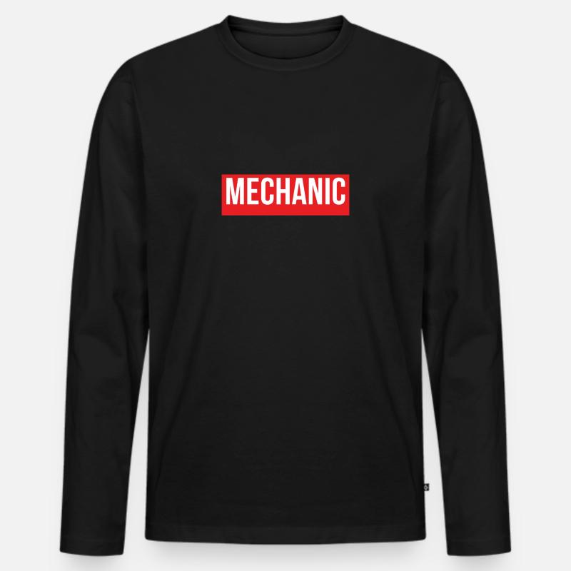 Mechanic Mechaniker Mechatroniker Kfz - Männer Premium Bio Langarmshirt - Schwarz