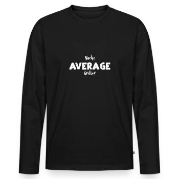Nacho Average Griller - BBQ - Männer Premium Bio Langarmshirt - Schwarz - Vorne - Nico (187cm)