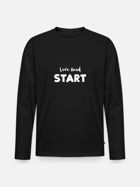 Love Head Start - Teacher - Men's Premium Organic Long Sleeve Shirt - black