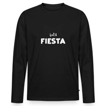 Let's Fiesta - Cinco De Mayo - Men's Premium Organic Long Sleeve Shirt - black - Front - Nico (187cm)