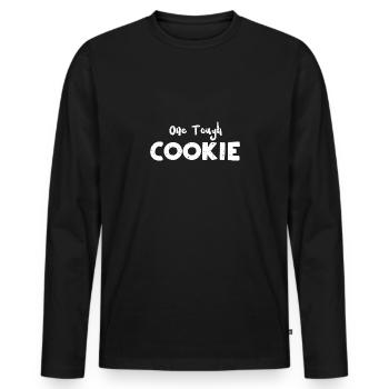 Un cookie dur - Cookie - T-shirt manches longues Premium bio Homme - noir - Devant - Nico (187cm)