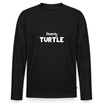 Snapping Turtle - Turtle - Men's Premium Organic Long Sleeve Shirt - black - Front - Nico (187cm)