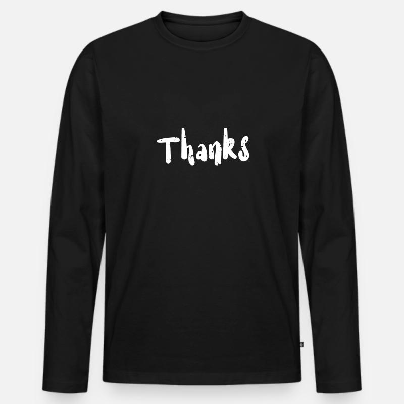 Thanks - Science - Männer Premium Bio Langarmshirt - Schwarz