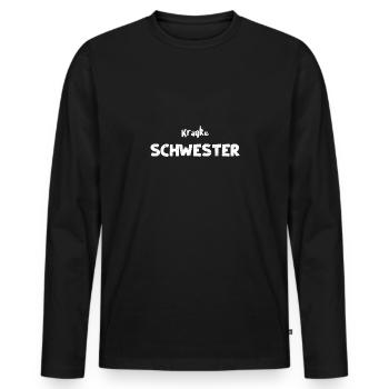 Kranke Schwester - Nurse - Männer Premium Bio Langarmshirt - Schwarz - Vorne - Nico (187cm)
