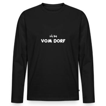 Ich Bin Vom Dorf - Country - Männer Premium Bio Langarmshirt - Schwarz - Vorne - Nico (187cm)