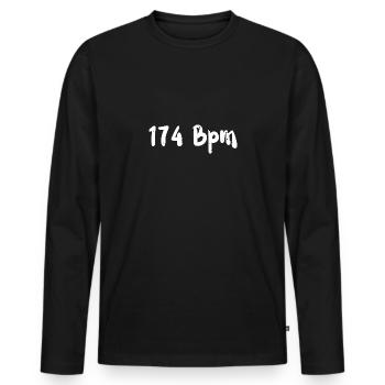 174 Bpm - Music - Männer Premium Bio Langarmshirt - Schwarz - Vorne - Nico (187cm)