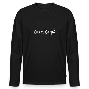 Drum Corps - Musique - T-shirt manches longues Premium bio Homme - noir - Devant - Nico (187cm)