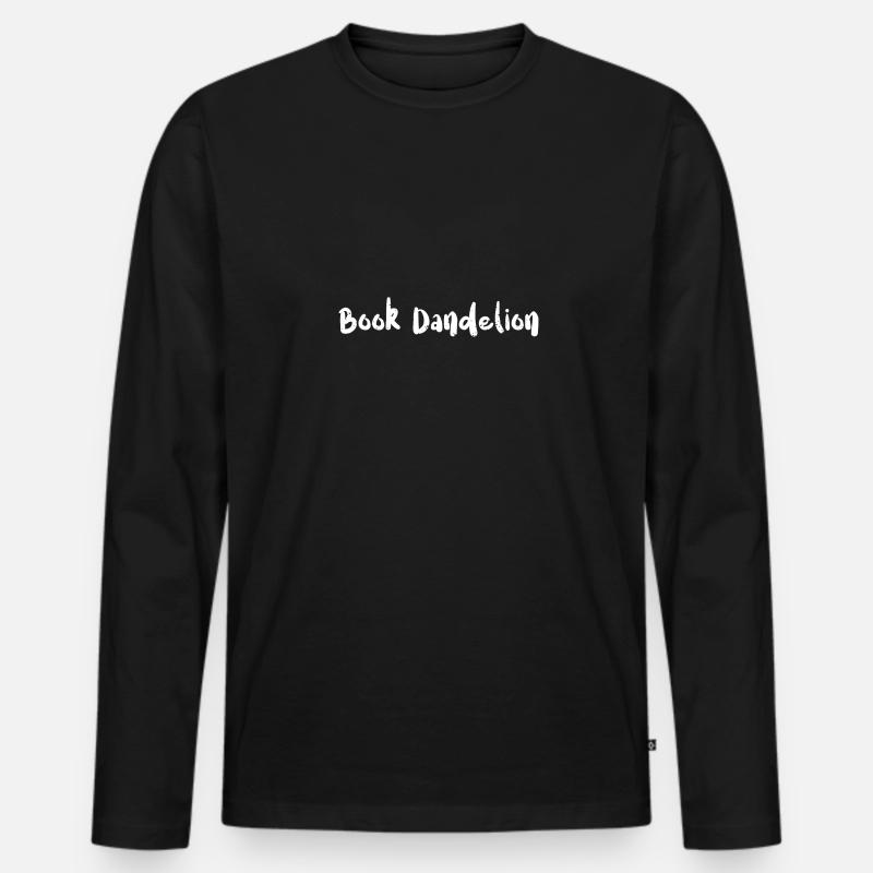 Book Dandelion - Reading - Männer Premium Bio Langarmshirt - Schwarz