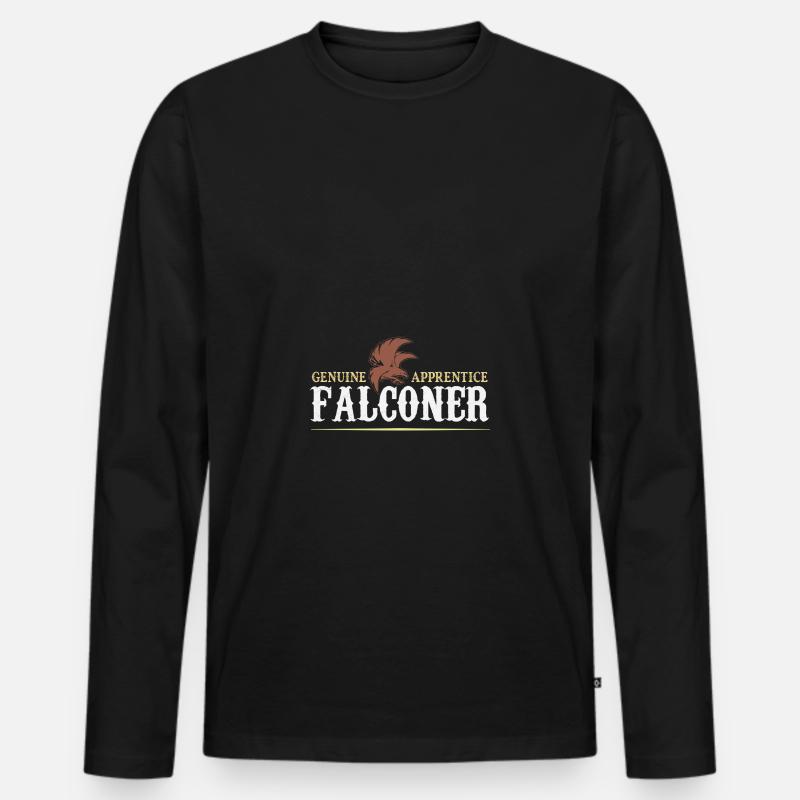 fauconnerie citation pub chasse - T-shirt manches longues Premium bio Homme - noir