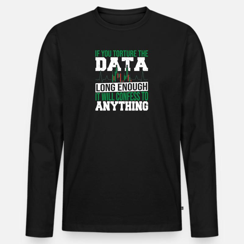 Datenanalyse Datenintegration Datenwissenschaft - Männer Premium Bio Langarmshirt - Schwarz