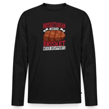 Brisketarian Brisket enttäuscht Grillliebhaber nie - Männer Premium Bio Langarmshirt - Schwarz - Vorne - Nico (187cm)