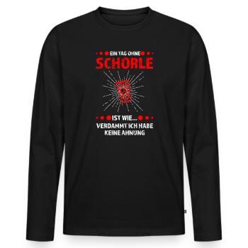 Schorle Pfälzer Dubbeglas Geschenk - Männer Premium Bio Langarmshirt - Schwarz - Vorne - Nico (187cm)
