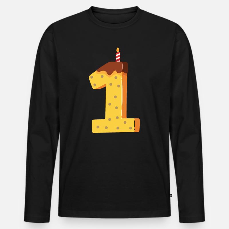 Erstes Jubiläum - Männer Premium Bio Langarmshirt - Schwarz