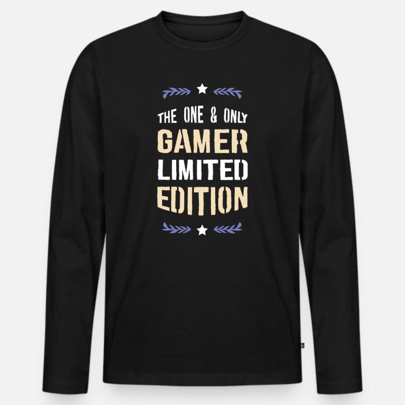 Gamer Limitierte Edition - Männer Premium Bio Langarmshirt - Schwarz