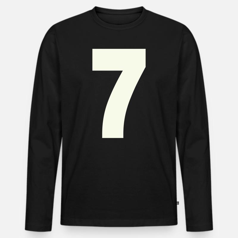 7 - Männer Premium Bio Langarmshirt - Schwarz